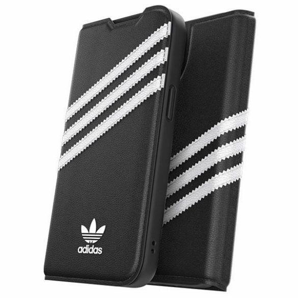 Adidas OR füzet tok PU iPhone 14 / 15 / 13 6.1" fekete-fehér 50195