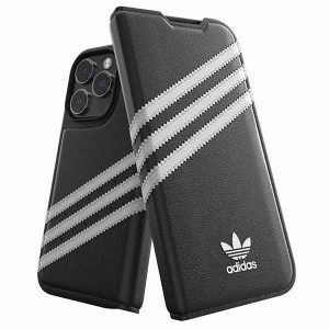 Adidas OR Booklet Case PU iPhone 14 Pro fekete fehér 50196 tok