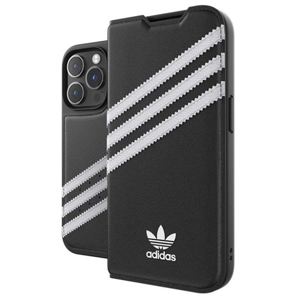 Adidas OR Booklet Case PU iPhone 14 Pro fekete fehér 50196 tok
