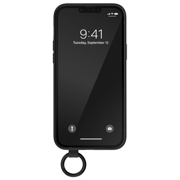 Adidas OR kézi pántos tok iPhone 14 Plus / 15 Plus 6.7" fekete-fehér 50215