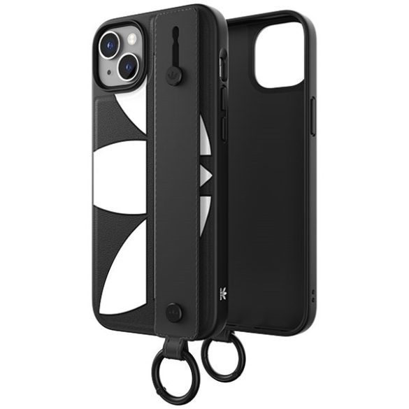 Adidas OR kézi pántos tok iPhone 14 Plus / 15 Plus 6.7" fekete-fehér 50215