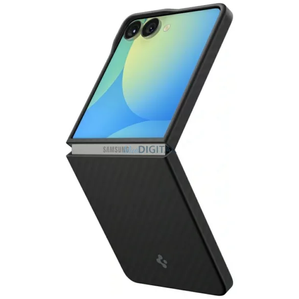 Spigen AirSkin Aramid tok Samsung Galaxy Z Flip7, fekete