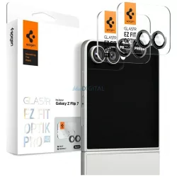   Spigen Optik Pro HD Glas.TR EZ FIT kameralencse-üveg Samsung Galaxy Z Flip7 (2 db) - fekete