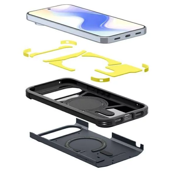 Spigen Tough Armor MAG MagSafe tok a Google Pixel 10 Pro XL szürke változatához