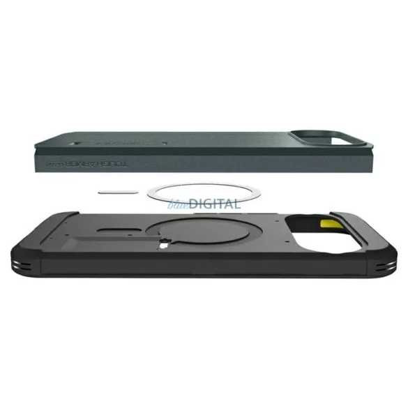 Spigen Tough Armor MAG MagSafe tok a Google Pixel 10 Pro XL-hez zöld színű