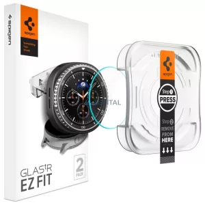 Spigen Glas.TR EZ FIT edzett üveg Samsung Galaxy Watch 8 Classic 46 mm-es modellhez