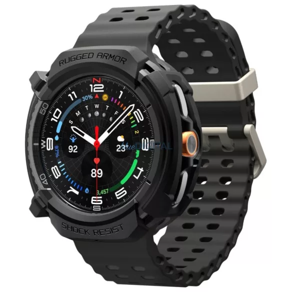 Spigen Rugged Armor tok Samsung Galaxy Watch 8 Classic 46mm - fekete