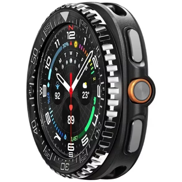 Spigen Bezel Tune Pro Diver tok Samsung Galaxy Watch 8 46 mm-es Samsung Galaxy Watch 8 46mm fekete
