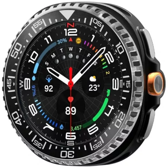 Spigen Bezel Tune Pro Diver tok Samsung Galaxy Watch 8 46 mm-es Samsung Galaxy Watch 8 46mm fekete