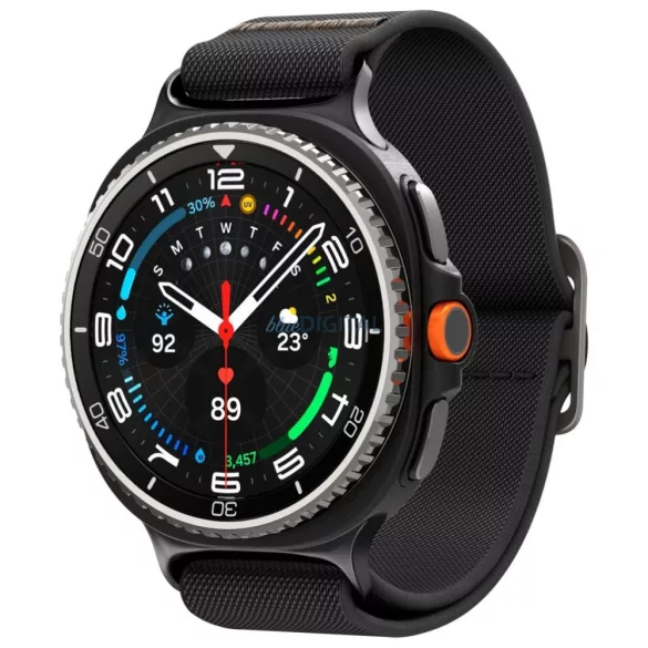 Spigen Lite Fit tok Samsung Galaxy Watch 8 / Classic 40/44/46 mm-es modellhez, fekete
