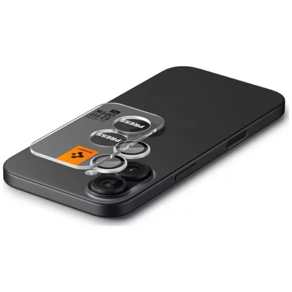 Spigen Optik Pro Glas.TR "EZ FIT" kameravédő 2db iPhone 17 / 16 / 16 Plus ezüst