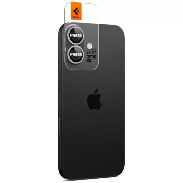 Spigen Optik Pro Glas.TR "EZ FIT" kameravédő 2db iPhone 17 / 16 / 16 Plus ezüst