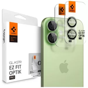 Spigen Optik Pro Glas.TR "EZ FIT" kameravédő 2db iPhone 17 / 16 / 16 Plushoz zöld