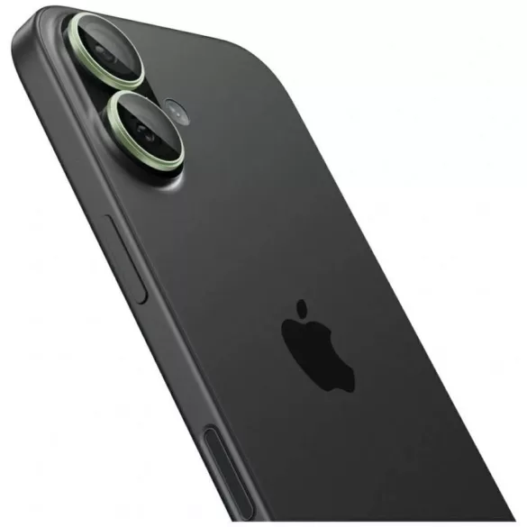 Spigen Optik Pro Glas.TR "EZ FIT" kameravédő 2db iPhone 17 / 16 / 16 Plushoz zöld