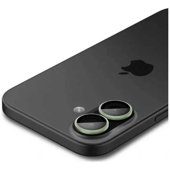 Spigen Optik Pro Glas.TR "EZ FIT" kameravédő 2db iPhone 17 / 16 / 16 Plushoz zöld