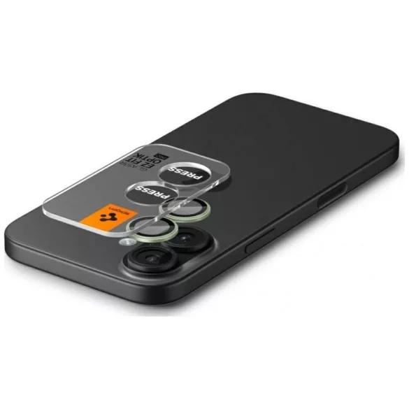 Spigen Optik Pro Glas.TR "EZ FIT" kameravédő 2db iPhone 17 / 16 / 16 Plushoz zöld