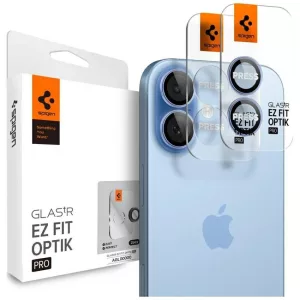 Spigen Optik Pro Glas.TR "EZ FIT" kameravédő 2db iPhone 17 / 16 / 16 Plus készülékhez kék