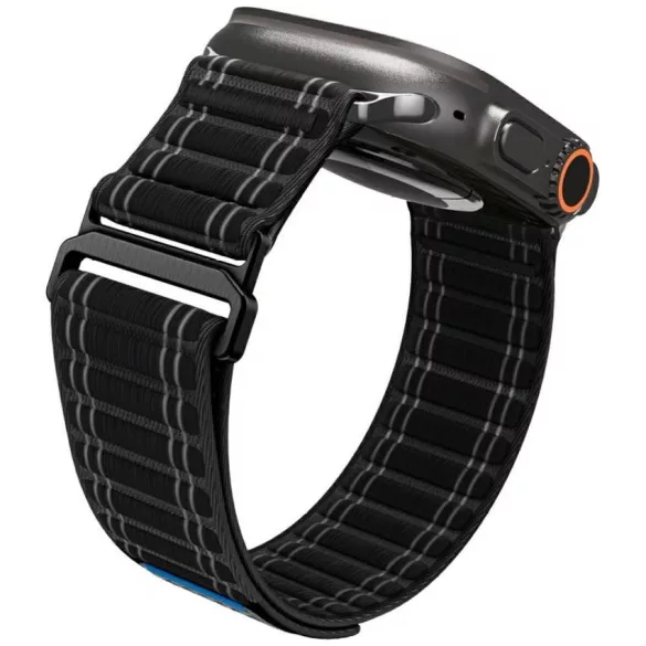 Spigen WBF0 szíj Apple Watch 8/9/10/11/SE/Ultra (44/45/46/49mm) fekete