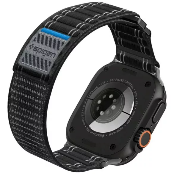Spigen WBF0 szíj Apple Watch 8/9/10/11/SE/Ultra (44/45/46/49mm) fekete