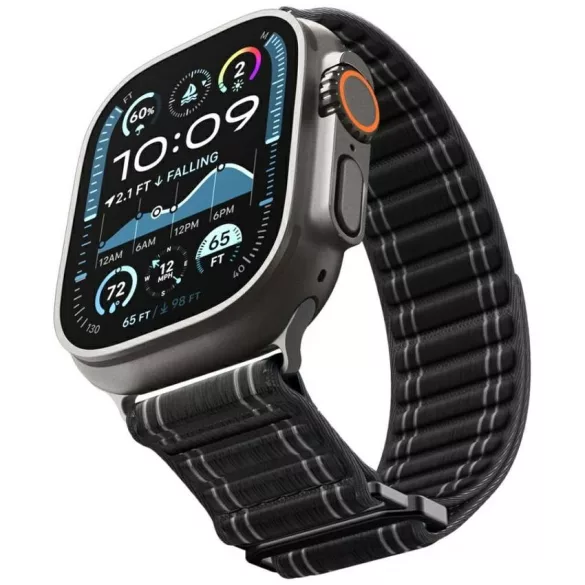 Spigen WBF0 szíj Apple Watch 8/9/10/11/SE/Ultra (44/45/46/49mm) fekete