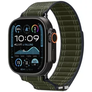 Spigen WBF0 szíj Apple Watch 8/9/10/11/SE/Ultra (44/45/46/49mm) zöld