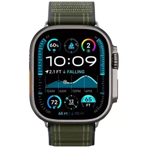 Spigen WBF0 szíj Apple Watch 8/9/10/11/SE/Ultra (44/45/46/49mm) zöld