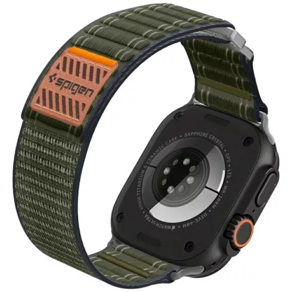 Spigen WBF0 szíj Apple Watch 8/9/10/11/SE/Ultra (44/45/46/49mm) zöld