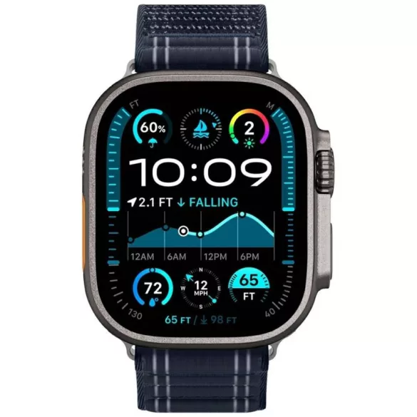 Spigen WBF0 szíj Apple Watch 8/9/10/11/SE/Ultra (44/45/46/49mm) tengerészkék színű órához
