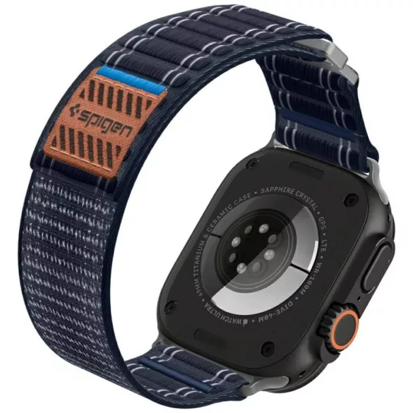 Spigen WBF0 szíj Apple Watch 8/9/10/11/SE/Ultra (44/45/46/49mm) tengerészkék színű órához