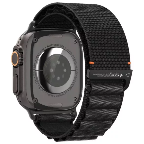 Spigen WBF1 szíj Apple Watch 6/7/8/9/10/11/SE/SE 3/Ultra 1/Ultra 2/ Ultra 3 44/45/46/49mm fekete