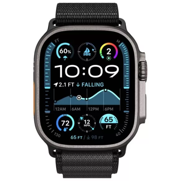 Spigen WBF1 szíj Apple Watch 6/7/8/9/10/11/SE/SE 3/Ultra 1/Ultra 2/ Ultra 3 44/45/46/49mm fekete