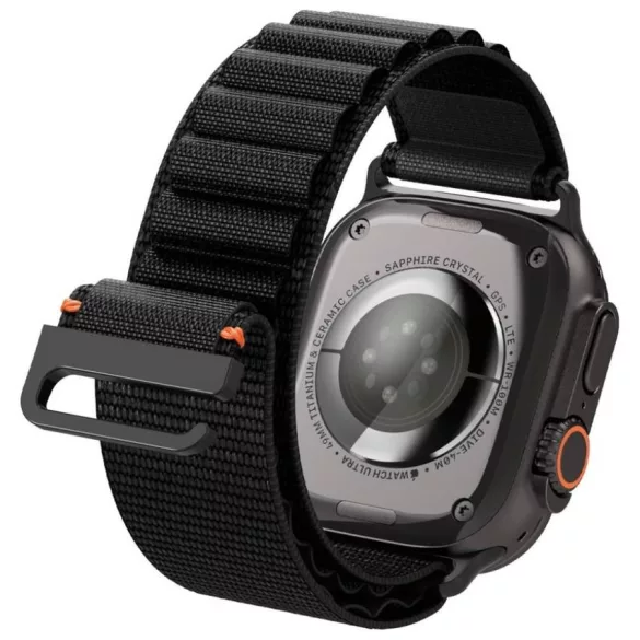 Spigen WBF1 szíj Apple Watch 6/7/8/9/10/11/SE/SE 3/Ultra 1/Ultra 2/ Ultra 3 44/45/46/49mm fekete