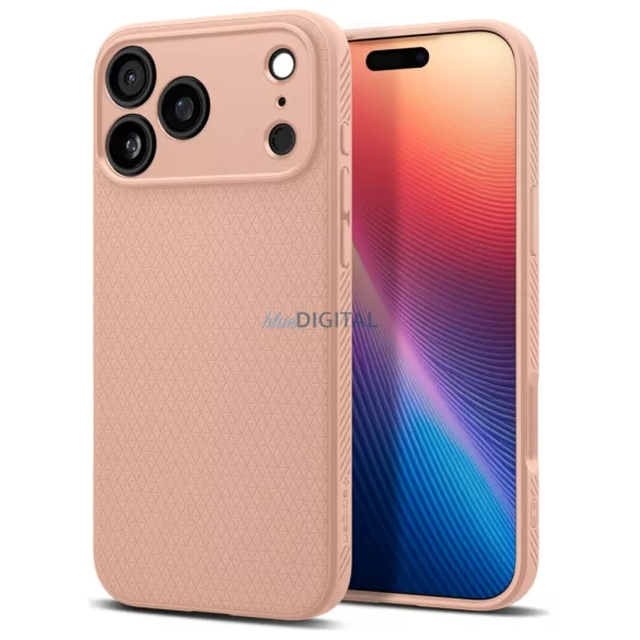 Spigen Liquid Air tok iPhone 17 Pro Max készülékhez rózsaszínű