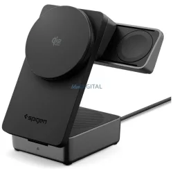   Spigen Essential EF323MQ 3az1-ben indukciós töltő 25W Qi2.2 MagSafe - fekete