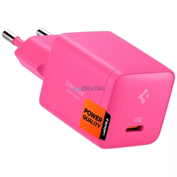 Spigen Essential EE301EU-GAN 30W USB-C hálózati töltő - rózsaszín