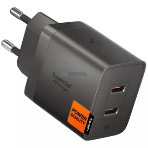 Spigen Essential EE472EU-GAN 47W 2xUSB-C hálózati töltő - gunmetal