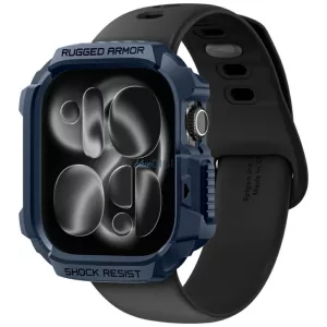 Spigen Rugged Armor V2 tok Apple Watch 10 / 11 42 mm-es modellhez, gránátvörös színben