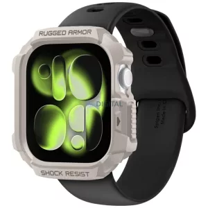 Spigen Rugged Armor Pro szíj Apple Watch 10 / 11 42 mm-es modellhez, bézs színben