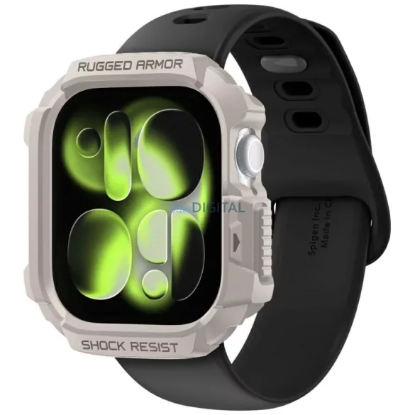 Spigen Rugged Armor Pro szíj Apple Watch 10 / 11 42 mm-es modellhez, bézs színben