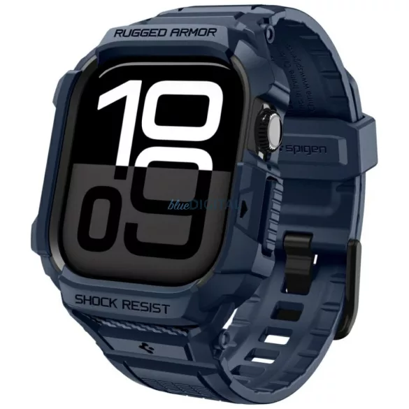 Spigen Rugged Armor Pro tok Apple Watch 10 / 11 42 mm-es modellhez, gránátvörös színben