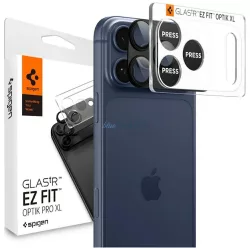   Spigen Glas.TR Camera EZ FIT Optik Pro XL kameralencse-védő Apple iPhone 17 Pro - fekete
