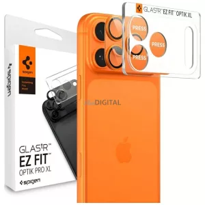 Spigen Glas.Tr Camera EZ FIT Optik Pro XL objektívvédő Apple iPhone 17 Pro Max készülékhez, narancssárga