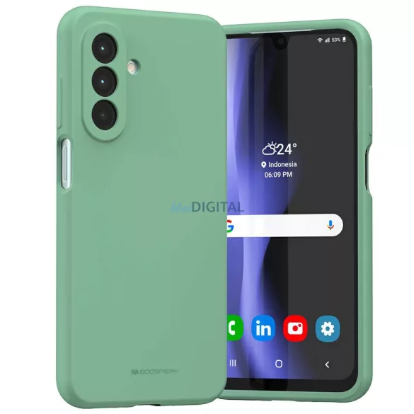 Mercury Silicone tok Samsung Galaxy A26 - zöld