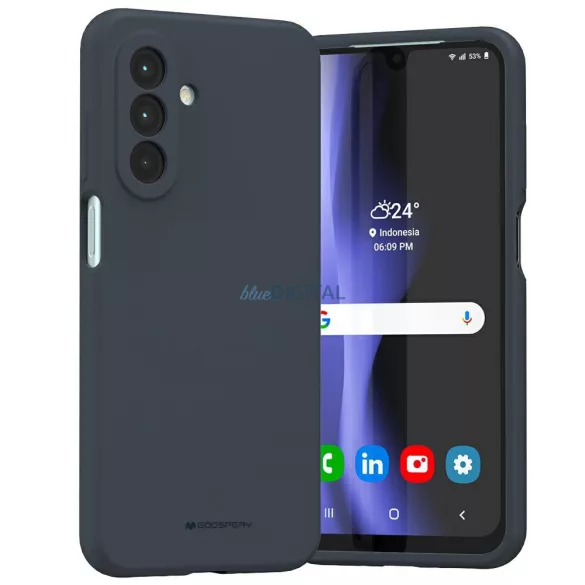 Mercury Silicone tok Samsung Galaxy A26 - tengerészkék