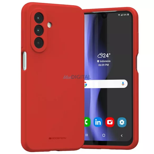 Mercury Silicone tok Samsung Galaxy A26 - piros