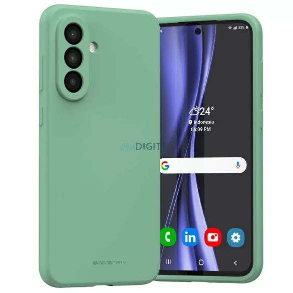 Mercury Silicone tok Samsung Galaxy A36 - zöld