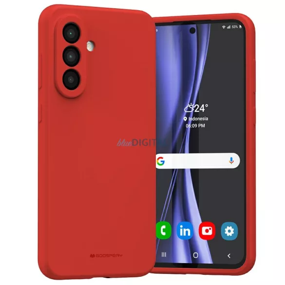 Mercury Silicone tok Samsung Galaxy A36 - piros