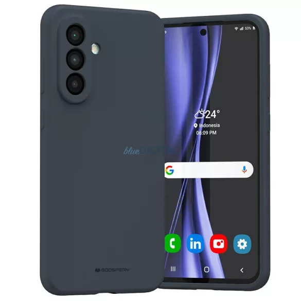 Mercury Silicone tok Samsung Galaxy A56 - tengerészkék