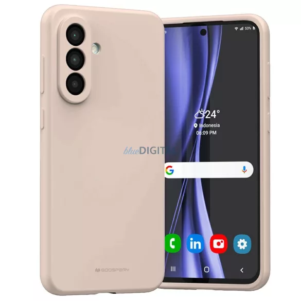 Mercury Silicone tok Samsung Galaxy A56 - pasztell rózsaszín