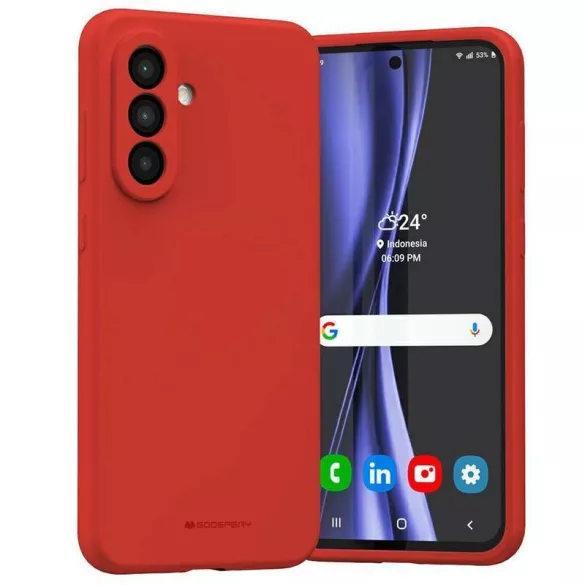 Mercury Silicone tok Samsung Galaxy A56 - piros
